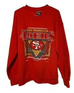 Vintage 1994 Home Team San Francisco 49ers Sweatshirt Mens Large Red Vintage - Picture 1 of 12