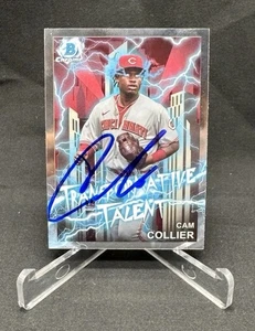 Cam Collier Autograph Signed 2023 Bowman Transformative Talent #TT9 Chrome - Picture 1 of 2