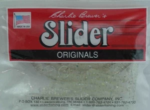 Charlie Brewer CSGG00 Crappie Slider Grub 1.5"Color Clear Holographic Flake 15CT - Picture 1 of 2