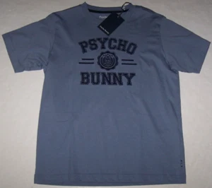 NWT Psycho Bunny TEMPEST BLUE EMBROIDERED London Cotton Tee Shirt Boys L 14/16 - Picture 1 of 3