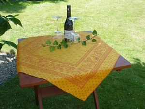 Mantel Jacquard 80x80 CM Amarillo Con Adorno Flor De Francia Teflonschutz - Imagen 1 de 4