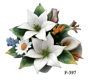 Bouquet con gigli - Capodimonte Porcellane Carusio - Picture 1 of 1