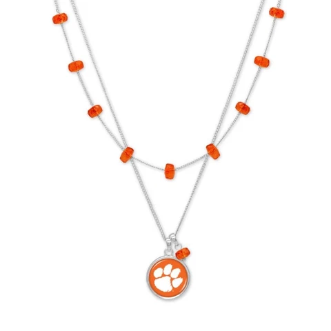 Clemson Tigers Ivy Necklace Silver Chain Jewelry Gift CU Cover