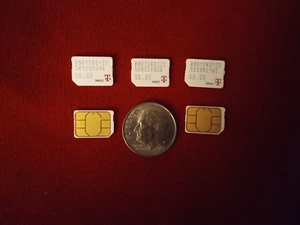 Lot of 5 T-Mobile Nano Size Sim Cards NOT FOR ACTIVATION! *READ ALL INFO BELOW!* - Picture 1 of 1