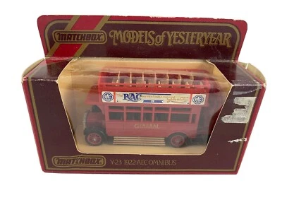 Matchbox Models of Yesteryear 1922 AECOMNIBUS Double Decker Bus 1984 - Image 1 of 3