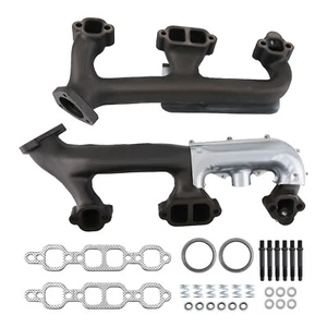 Exhaust Manifold For Chevrolet Blazer V8 5.7L 1992-1994 Cast Iron Heat Shield - Foto 1 di 12