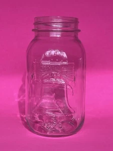 Vintage Rare Quart MASON Collector Jar BICENTENNIAL 1776~1976 Glass Liberty Bell - Picture 1 of 8