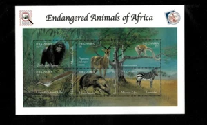 Gambia 2000 - Endangered Animals - Sheet of 6 Stamps - Scott #2194 - MNH - Picture 1 of 1