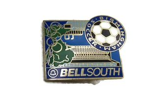 Prendedor de fútbol Bell South Birmingham anillos olímpicos de Estados Unidos tono plata - Imagen 1 de 4