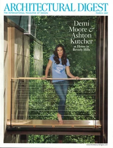 Architectural Digest March 2007 Demi Moore & Ashton Kutcher in Beverly Hills - Picture 1 of 1
