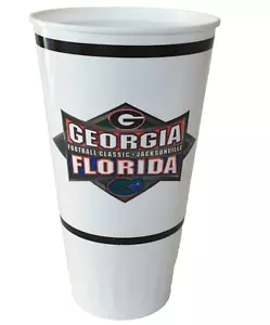 Georgia Florida Souvenir Cup Outdoor Cocktail Party Football Bulldog UGA UF DAWG - Picture 1 of 12