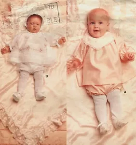 Vogue 1250 VTG FF Sewing Pattern Infant's Layette Smocked Dress Bonnet Shoes Bib - Picture 1 of 9