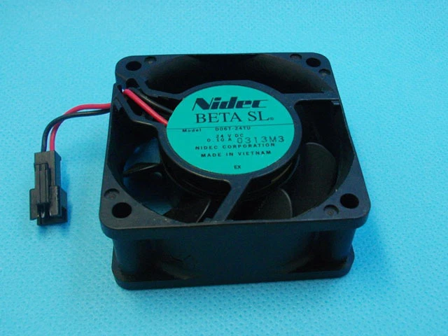 Nidec D06T-24TU 24V 0.1A printer drive Cooling fan 6CM 2-Pin - Image 1 of 1