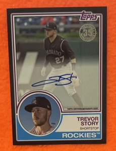 TREVOR STORY 2018 Topps 35th Anniversary 1983 auto #83A-TS Black /99 Rockies Sox - Picture 1 of 2