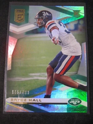 BRYCE HALL 2020 Donruss Elite #168 New York Jets MINT 115/799 Rookie RC  - Image 1 of 3