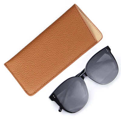 Genuine Leather Slip in Glasses Sleeve Eye Glasses Case Pouch, Sunglasses Case - Image 1 of 4