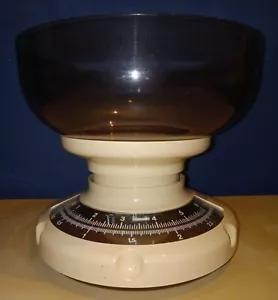 Vintage 1970s COSMO Beige Kitchen Scale in Box, Pounds & Kilograms Tested Works - Picture 1 of 7