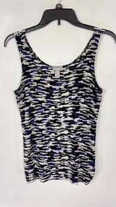 Chicos Travelers Womens Tank Top Shell Sleeveless Scoop Neck Blue Size 0 Slinky. - Picture 1 of 18