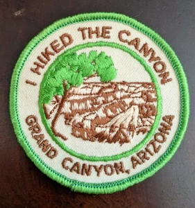 Vintage "I Hiked The Canyon" Grand Canyon Arizona Souvenir Patch - Picture 1 of 5