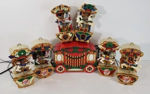 Vintage Mr. Christmas Holiday Carousel Musical Moving Horses Songs WORKS/VIDEO - Picture 1 of 10