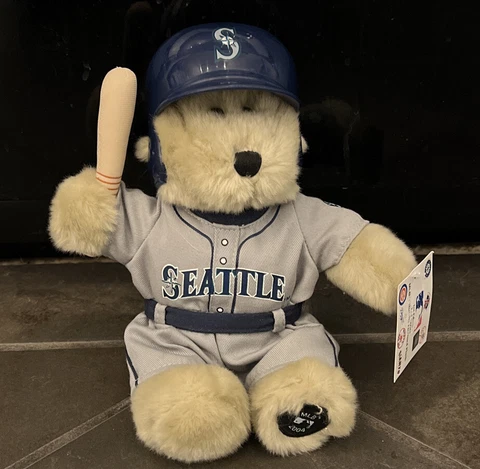 Seattle Mariners MLB Plush Toy Bear Blue Hat Uniform 2004 Bear 1st Ed 2nd series Cover