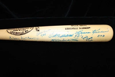 Ted Williams Aaron Mays Banks Schmidt 500 Home Run (10 Autos) PSA DNA  ID:417859 - Image 1 of 4