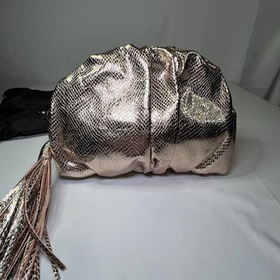 Nuevo Bolso sin asas acanalado Rebecca Minkoff color oro rosa bolso antipolvo regalo para mujer Foto 1 de 4