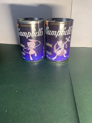 Pokémon Campbell’s Soup Cans Mew & Mewtwo Edição Limitada Colecionável Novo Selado - Imagem 1 de 4