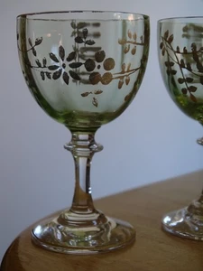 BACCARAT CRISTAL 2 ANCIENS VERRES LIQUEUR NAP III DECOR  OR 19 EME ht 7 cm - Imagen 1 de 7