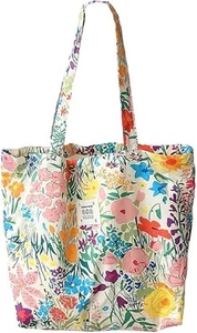Reusable Shopping Tote Bag Floral Pattern Casual Large Capacity Shopper Handbag - Picture 1 of 11