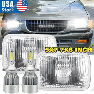 for Isuzu Pickup I-Mark Pair 7X6 5X7 Inch LED Headlight Hi-Lo Bulb DOT Approved - Image 1 of 4