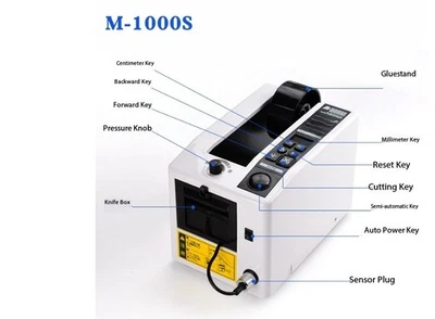 Auto Tape Dispenser Electric Adhesive Tape Cutter High Temp Belt Cutter M-1000 - Image 1 of 4