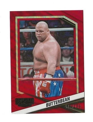 2025 Panini Combat Anthology BUTTERBEAN Boxing Red Parallel #142/199 - Image 1 of 2