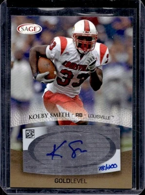 2007 SAGE Kolby Smith Auto Gold Rookie RC #/200 - Image 1 of 2
