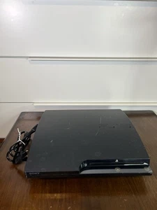 Sony PlayStation 3 Slim Nera PS3 CECH-2501A Console 160GB e solo cavo di alimentazione - Foto 1 di 13