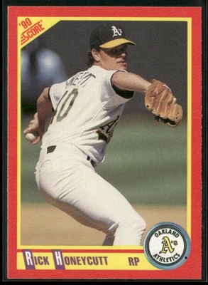 Rick Honeycutt 1990 Score #317 Oakland Athletics - Image 1 of 2