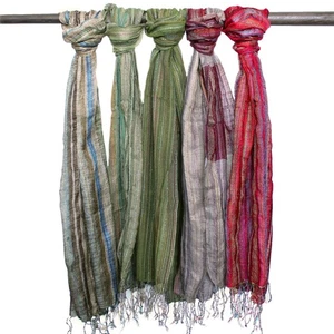 Indian Boho Scarves - 22x72cm - Random Greens - Afbeelding 1 van 2