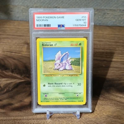 Pokemon 1999 Base Set 55/102 Shadowless Nidoran PSA 10 Gem Mint - Image 1 of 2