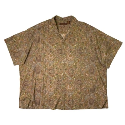 Camisa Tori Richard Para Hombres 4XB Hombre Grande Cachemira Hawaiana Manga Corta Algodón Césped Foto 1 de 4
