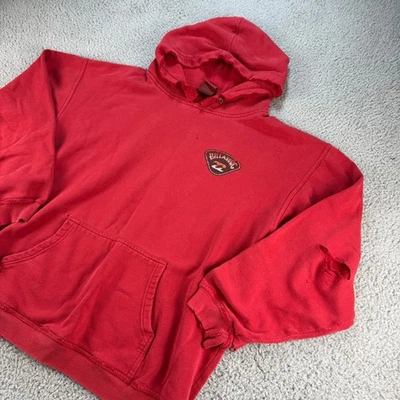 Sudadera con Capucha Billabong De Colección Para Hombre Grande Roja Golpeada Años 90 Y2K Skate Surf Ropa Logo Foto 1 de 4