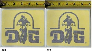 2! DG rider decal sticker Vintage Old School AHRMA 125 250 360 400 500 MX Works - Picture 1 of 4