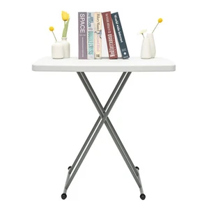 Folding Adjustable Height Table 30x20 Top Laptop Writing Art Crafts Tv Dinner US - Picture 1 of 9