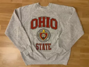 Ohio State Buckeyes Vintage 80s College Sweatshirt Heather Grey Tultex X-Large - Bild 1 von 5