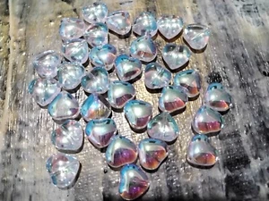 Electroplated Faceted Glass Bead, Heart,  9x10.5x5.5mm, AB Colour, 20 piece - Picture 1 of 3