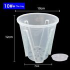Transparent Clear Plastic Orchid Pots with Trays Ideal for Succulents Plant