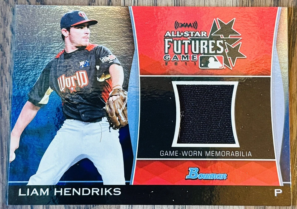 2011 Bowman Draft Futures Game Relics Blue /199 Liam Hendriks #FGR-LH - Image 1 of 2