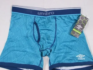 UMBRO Herren Performance Boxershorts TEAL DIAMOND STRIPE Blau Shorts Größe Large - Bild 1 von 7