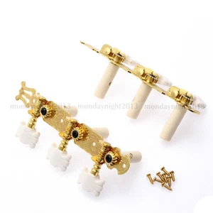 2PCS Classical Acoustic Guitar Tuning Keys Pegs Gold - Picture 1 of 4