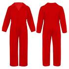 Boys Cotton Overalls Long Sleeve Catsuit Solid Color Twill Coveralls Boiler Suit