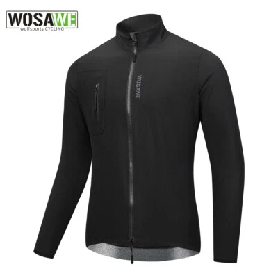 WOSAWE Cycling Jacket Men Lightweight Waterproof Windcoat Breathable Bike Jacket - Image 1 of 4